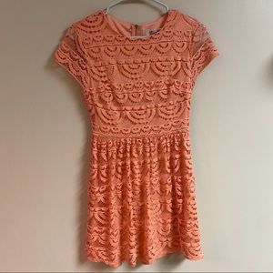 Peach Lace Dress